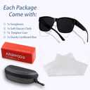 ANDWOOD Fit Over Glasses Polarized Sunglasses for Women Men Oversized Square Shades UV400 Protection