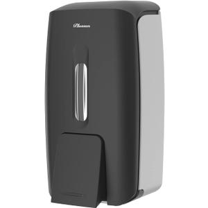 Soap Dispenser Wall Mount Adhesive Commercial Soap Dispenser 800ml No Drill Hand Sanitizer Dispenser for Bathroom Support Liquid and Gel,Black-PN9088
