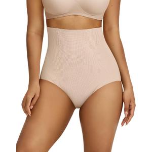 Vertvie Tummy Control Shapewear Shorts Butt Lifting Seamless, Nude, M
