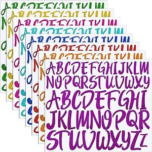 TaoBary Sheets Letter Stickers, Vinyl Alphabet Stickers, Peel and Stick Cursive Calligraphy ABC Decal for, Classroom, Mailbox, Business, Back to School DIY Party Supplies(2'', 3'',Multicolor)