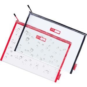 Rough Enough Plastic File Folder Clear Document Holder Bag Zipper Pouches Bags for Organizing A4 Paper Letter Office Teacher Art Supplies Storage