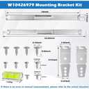 W10426979 24'' Dishwasher Mounting Bracket Kit with Column Level Fit for Whirlpool KitchenAid Maytag 24 Inch Dishwashers for Granite & Quartz Countertops Replaces AH3632890 EA3632890 PS3632890