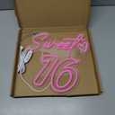 Sweet Sixteen Neon Sign Sweet 16 Neon Light 16th Birthday Pink Led Neon Light for Bedroom Home Wall Decor Birthday Gifts for Girls with Dimmable Switch and USB Powered