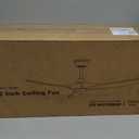 52 Ceiling Fans with Lights and Remote Control, Outdoor Ceiling Fan with Lights High CFM Quiet 3 Blade Wood Walnut Ceiling Fan, Bronze Gray