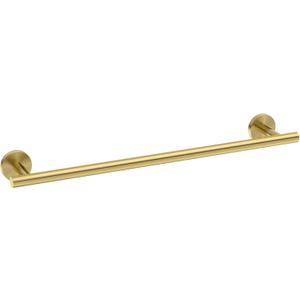 USHOWER Brushed Gold Towel Bar, 24-Inch Towel Racks for Bathroom Wall-Mounted, SUS304 Stainless Steel Towel Rod (Total Length 26-Inch)