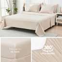 HYMOKEGE Beige Twin Comforter Set Seersucker 5 Pieces, All Season Luxury Bed in a Bag for Bedroom, Bedding Set with Comforters, Sheets, Pillowcase & Sham