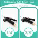 Pump Sprayer Wand,Adjustable Universal Sprayer Wand with 3/8" Brass Barb, Stainless Steel Replacement Sprayer Wand with Shut off Valve (1/4" & 3/8" Barbs Sprayer Wand)
