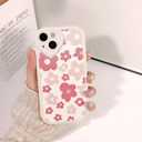 Lovmooful for iPhone 13 Case Cute Flower Floral with Love Lens-Pink Flower