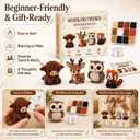 Tiny 3D Beaded Animal Kit, 2026 New Cute DIY Beading Animal Kit with Colorful Beads and Instructions, Handmade DIY Jewelry Art Craft Kit Gifts for Adults Teens Beginners