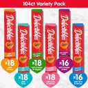 Hartz Delectables Squeeze Up Variety Pack, Creamy Squeezable Puree, Lickable Wet Cat Treats, Grain Free, No Added Fillers, No by-Products, No Added Preservatives, 0.5 Ounces Tube, 104 Tubes Total (EXP 06/05/27)