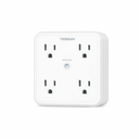 Multi Plug Outlet - Addtam Surge Protector Wall Mount with Outlet Extender, Outlet Splitter Power Strip for Home, Office, Hotel, White  