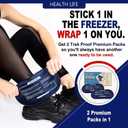 3 Pcs Gel Ice Packs for Injuries Reusable - Cold & Hot Therapy Wrap with Adjustable Strap (10"x5") - Non-Toxic Flexible Gel Pads for Muscle Pain, Swelling, Headache & Post-Surgery Recovery