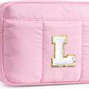 YOOLIFE Teen Girls Gifts Trendy Stuff - 8 9 10 11 12 13 14 15 16 17 18 Year Old Girl Birthday Gifts, Initial Fanny Pack Belt Bag Crossbody Bag, Pink L