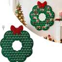 43"X 40" Extra Large Christmas Wreath Card Holder Wall Mount Xmas Wall Hanging Photo Greeting Card Holder Picture Display Holder Organizer Reusable Indoor Home Festival Window Door Wall Decorations