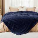 Bedsure GentleSoft Navy Blue California King Size Blanket for Couch - Cozy Soft Blankets for Women, Cute Small Fleece Throws for Girls, Birthday Gifts for Women, Navy, 102x96 Inches
