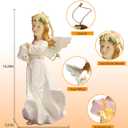 Solar Angel Garden Statues Outdoor Decor,10.24H Resin Fairy Hanging Figurines Art Decorations with Watering Can Lights for Outside Yard Lawn Porch Balcony,Gardening Gifts for Mom Women