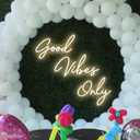 Super Large Good Vibes Only Neon Signs, Dimmable Good Vibes Only Neon Light Signs with ON/OFF Switch, LED Light Up Signs for Home Gym Decor Hair Background Bar Rooms Engagement Birthday Party, Warm White, 57 inches by 14 inches