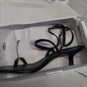 DREAM PAIRS Kitten Heels for Women, Strappy Square Open Toe Ankle Buckle Heeled Sandals Wedding Party Dress Shoes (8, Black)