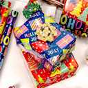 2 x Afucus Christmas Wrapping Paper, Christmas Tree, Holly Jolly, HO Santa Claus Laughing, Gift Box Themed Gift Wrap Paper, Cute Mini Rolls for Party (17 Inch X 120 Inch) (Christmas-Purple Red)