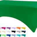 BDDC Table Covers for 6 Foot Tables, Emerald Green Washable and Wrinkle Resistant Stretch Tablecloths Rectangle 6ft for Events, Wedding, Banquets, Parties (72" x 30" (Rectangular))