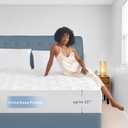 Sunflower Queen Mattress Pad Cover, Cotton Mattress Cover Hypoallergenic, Extra Deep Pocket 18"-22" Quilted Mattress Protector Queen Size Thin Version, Soft Breathable and Noiseless, White