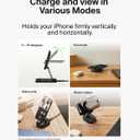 Belkin Convertible Magnetic Charging Stand 15W - MagSafe-Compatible Fast Qi2 Charger, iPhone Charger for Apple iPhone 16, 16 Plus, 16 Pro, 16 Pro Max, iPhone 15 & 14, Apple Airpods Pro, & More - Black
