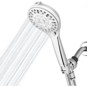 Waterpik ShowerClean Pro Hand Held Shower Head High Pressure Rinser With Built-in Power Jet Wash