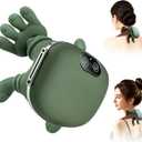 Neck Massager, Electric Neck and Back Massager with Heat, Simulated Human Hand Design Shoulder Neck Massage for Pain Relief and deep Tissue, Shiatsu Massage 4D Kneading, Gifts for Men Women (Green)