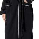 Amazon Essentials Women's Lightweight Waffle Full-Length Robe (Available in Plus Size) (5X, Black)