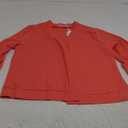 Women's Casual Long Sleeve Open Front Lightweight Drape Cardigans Rose Red Large