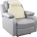 HOMBYS Sherpa Fleece Lumbar Support Pillow with Headrest, Foam Recliner Chair Cushion for Back Pain, Big High Back Support with Chair Headrest for Elderly (Beige)