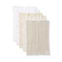Burts Bees Baby Infant Burp Cloths, 100% Organic Cotton Extra Absorbent Soft Fabric Drool Cloths, 5-Pack Newborn Must-Have Essential Large Burping Cloths, One Size 17 x 11.75 Inches