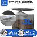 PAPIFEED Automatic Cat Feeder with App, 2.4G WiFi Cat Food Dispenser, 3L Slow Feeder Timed Cat Feeders for Dry Food, 10 Meals/Day, 6 Portions/Meal, Dual Power Supply Smart Pet Feeder for Small Dog