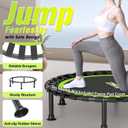 ZCMHAXJ Foldable Mini Trampoline, 40" Rebounder Trampoline for Adults & Kids, 440lbs Capacity Indoor Fitness Workout Exercise Equipment
