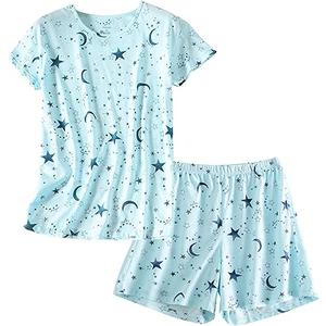 PNAEONG 1Pack Women's Cotton Pajama Sets Short Sleeve Sleepwear Tops with Capri Pants Summer Loungewear Pj Sets XXL PNAEONG 1Pack Women's Cotton Pajama Sets Short Sleeve Sleepwear Tops with Capri Pants Summer Loungewear Pj Sets XXL