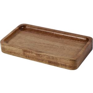 Vanity Tray, Bathroom Tray, Soap Dispenser Tray for Bathroom, Kitchen and Home Decor(Acacia-Small)