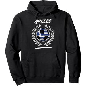 Greece Flag Hoodie Greek Soccer Team Football large