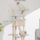 Hey-brother Cat Tree, 53-inch Cat Tower for Indoor Cats, Cat House with Padded Platform Bed, Toy Balls, Large Cozy Condo, Hammocks and Sisal Scratching Posts, Beige MPJ019-SM