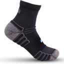 Ankle Work Socks  Sweat-Wicking, Durable Wool Socks for Long Shifts  Up to 6" Boots  Made in USA (X-Large, Black)