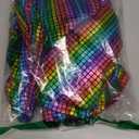 Mens 2 Pieces Disco Costume Jacket Pants Outfit Set Adult 70s Shiny Metallic Sequin Halloween Cosplay Party Suit (XX-Large, Rainbow)