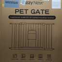 Metal Pet Gate with Cat Door, Adjustable Dog Gate for Doorways & Stairs, Pressure Mounted, Auto-Close, No Tools Needed, 29-45 Inches, White, 29X45 Inches