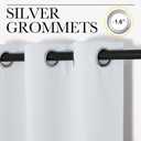 NICETOWN Room Darkening Curtain Panels for Bedroom, Easy-Care Solid Thermal Insulated Grommet Room Darkening Draperies/Drapes (Greyish White, 2 Panels, 34 by 54)