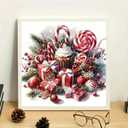 2 x JFYHAB Chirstmas Diamond Painting Kits for Adults, Candy Diamond Art Kit for Beginners, DIY Full Drill Winter Christmas Gift Paint by Diamonds Dots Painting Gem Art Painting Kits 12x12Inch