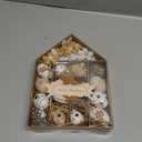 Valery Madelyn 40Pcs Easter Eggs Tree Ornaments, Nature Beige White Plastic Easter Egg Bulk Tree Decoration, Shatterproof Decorative Hanging Egg for Easter Decorations Spring Holiday Party Decor (Medium)