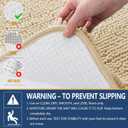 Arotive Bathroom Rugs 30x20, Extra Soft Absorbent Shaggy Chenille Bath Rugs, Machine Washable Rubber Backing Non-Slip Bath Mats for Bathroom Floor Tub and Shower, Home Decor Accessories, Beige