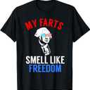 Funny July 4th Tshirt Party - Funny George Washington Tee T-Shirt Blue S
