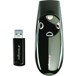 Kensington Wireless Presenter Pro with Green Laser, Class 2, 150 Ft Range, Black