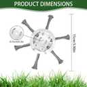 6-inch Wire Weeding Brush Trimming Head, a New Type of Wire Mowing Head Compatible with Battery Powered Cordless Rope Trimmer with 6-plade Rope Trimmer Replacement Head (1, 6 Blades)