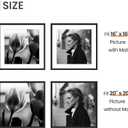upsimples 20x20 Picture Frame, Display Pictures 16x16 with Mat or 20 x 20 Without, Wall Hanging Puzzle Frames, Black, 1 Pack