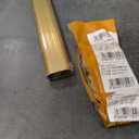 Double Tube Closet Poles for Hanging Clothes Heavy Duty, Cuttable Wall Mounted Aluminiuml Wardrobe Rod, Closets Organizers with Coarse Threaded Holes (Color : Gold, Size : 11.8in/30cm)